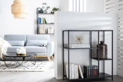 Miliboo Design-Konsole aus schwarzem Metall L80 cm PODIUM* Bücherregale|Bücherregale