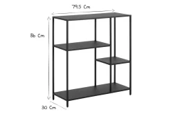 Miliboo Design-Konsole aus schwarzem Metall L80 cm PODIUM* Bücherregale|Bücherregale