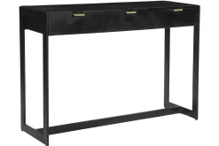 Miliboo Design-Konsole mit Schubladen schwarz und vergoldet B 115 cm AVIDAN* Konsolentische|Flurmöbel