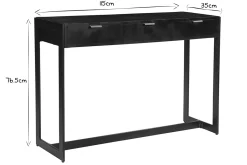 Miliboo Design-Konsole mit Schubladen schwarz und vergoldet B 115 cm AVIDAN* Konsolentische|Flurmöbel
