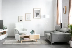 Miliboo Design-Ledersofa 3 Plätze mit Kopfstück zur Entspannung Schwarz NEVADA - Büffelleder* Ledersofas