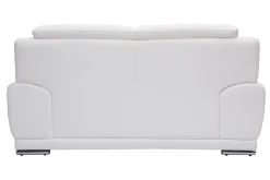 Miliboo Design-Ledersofa cremefarben zwei Plätze Büffelleder TAMARA* Ledersofas
