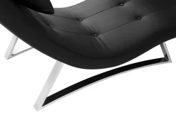 Miliboo Design-Liegestuhl Schwarz MONACO* Relaxsessel|Sessel