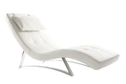 Miliboo Design-Liegestuhl Weiß MONACO* Relaxsessel|Sessel