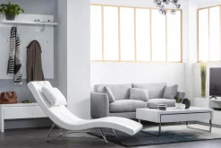 Miliboo Design-Liegestuhl Weiß MONACO* Relaxsessel|Sessel