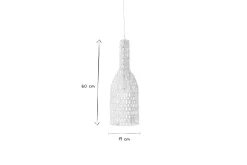 Miliboo Design-Pendelleuchte in weißer Rattan-Optik Durchmesser 19 cm PHILAE* Pendelleuchten|Pendelleuchten