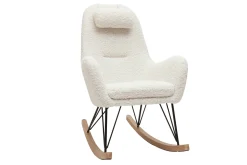 Miliboo Design-Schaukelstuhl aus Stoff mit Woll-Effekt MANIA* Schaukelstühle|Sessel