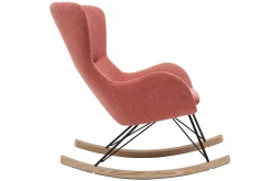 Miliboo Design-Schaukelstuhl Samteffekt Terrakotta-Muster ESKUA* Schaukelstühle|Sessel