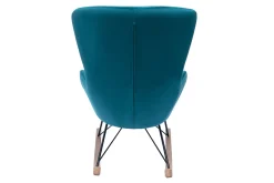 Miliboo Design-Schaukelstuhl Velours petrol ESKUA* Schaukelstühle|Sessel