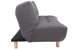 Miliboo Design-Schlafsofa skandinavisch Dunkelgrau und Eiche YUMI* Schlafsofas