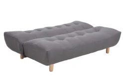 Miliboo Design-Schlafsofa skandinavisch Dunkelgrau und Eiche YUMI* Schlafsofas