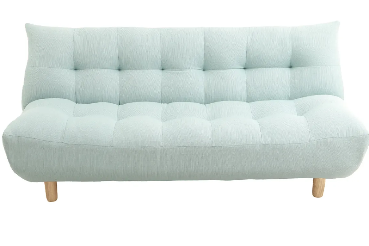Miliboo Design-Schlafsofa skandinavisch Grün und Eiche YUMI* Schlafsofas