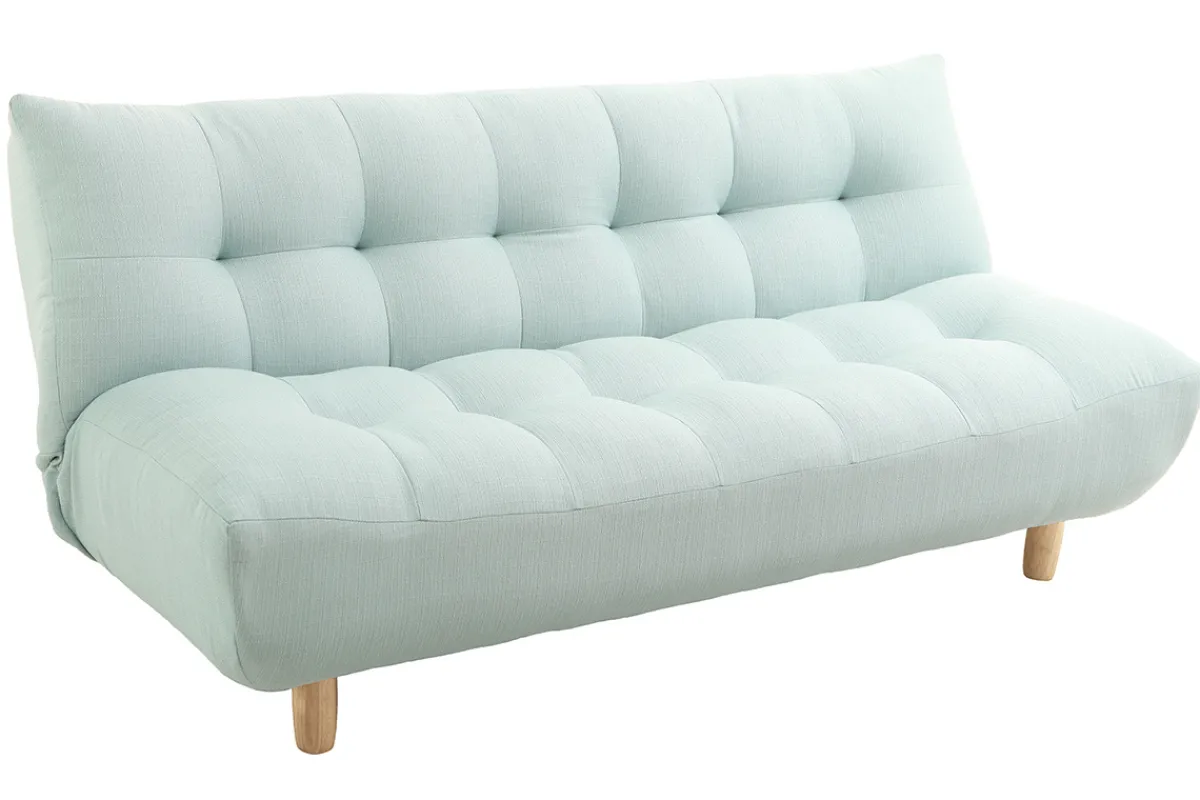 Miliboo Design-Schlafsofa skandinavisch Grün und Eiche YUMI* Schlafsofas