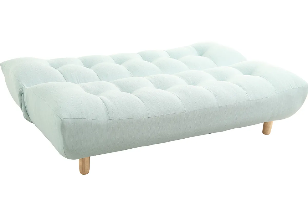 Miliboo Design-Schlafsofa skandinavisch Grün und Eiche YUMI* Schlafsofas