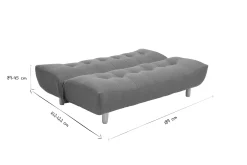 Miliboo Design-Schlafsofa skandinavisch Blaugrün und Eiche YUMI* Schlafsofas