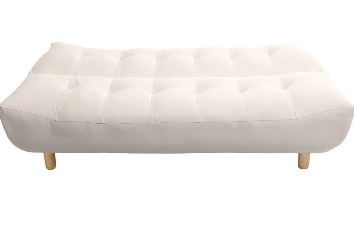 Miliboo Design-Schlafsofa skandinavisch Beige und Eiche YUMI* Schlafsofas