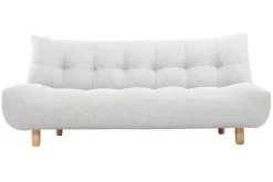 Miliboo Design-Schlafsofa skandinavisch Hellgrau und Eiche YUMI* Schlafsofas