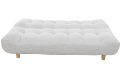 Miliboo Design-Schlafsofa skandinavisch Hellgrau und Eiche YUMI* Schlafsofas