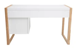 Miliboo Design-Schreibtisch 3 Schubladen weiß matt ARMEL* Design-schreibtische