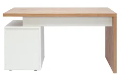 Miliboo Design-Schreibtisch aus heller Eiche Weiß CALIX* Design-schreibtische