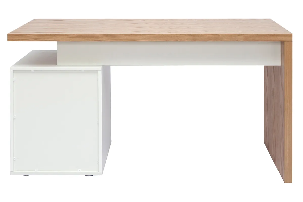 Miliboo Design-Schreibtisch aus heller Eiche Weiß CALIX* Design-schreibtische