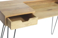Miliboo Design-Schreibtisch aus Mangoholz mit Hairpin Legs Metall Schwarz VIBES* Design-schreibtische