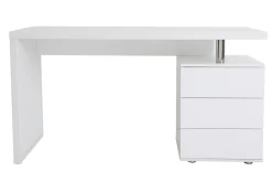 Miliboo Design-Schreibtisch CALIX Weiß, 3 Schubladen* Design-schreibtische