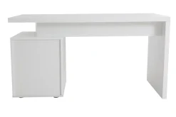 Miliboo Design-Schreibtisch CALIX Weiß, 3 Schubladen* Design-schreibtische