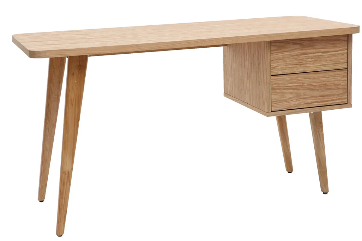 Miliboo Design-Schreibtisch Eiche L140 cm FIFTIES* Design-schreibtische