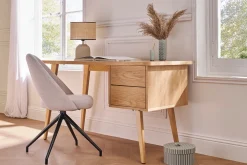 Miliboo Design-Schreibtisch Eiche L140 cm FIFTIES* Design-schreibtische