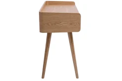 Miliboo Designschreibtisch mit 2 Schubladen aus hellem Holz und Rattan-Geflecht L105 cm ELSY* Design-schreibtische