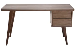 Miliboo Design-Schreibtisch Nussbaum L140 cm FIFTIES* Design-schreibtische