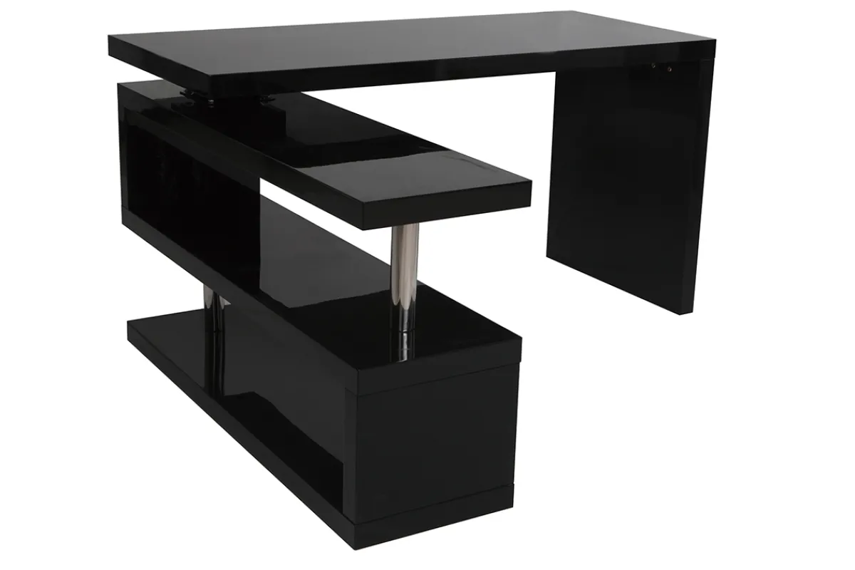 Miliboo Design-Schreibtisch schwarz lackiert verstellbar MAX* Design-schreibtische