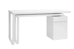 Miliboo Design-Schreibtisch verstellbar Weiß glänzend VOXY* Design-schreibtische