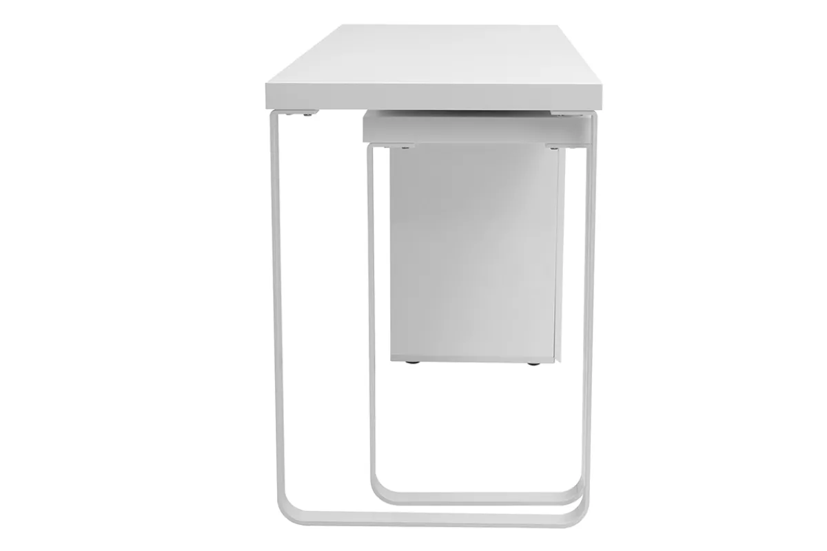 Miliboo Design-Schreibtisch verstellbar Weiß glänzend VOXY* Design-schreibtische