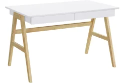 Miliboo Design-Schreibtisch Weiß und Holz BROOK* Design-schreibtische