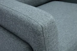 Miliboo Design-Sessel aus graugrünem Stoff und schwarzem Metall MOSCO* Design-sessel|Sessel