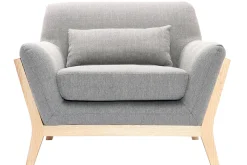 Miliboo Design-Sessel Grau Holzbeine YOKO* Design-sessel|Sessel