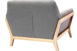 Miliboo Design-Sessel Grau Holzbeine YOKO* Design-sessel|Sessel