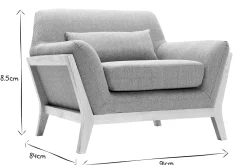 Miliboo Design-Sessel Grau Holzbeine YOKO* Design-sessel|Sessel