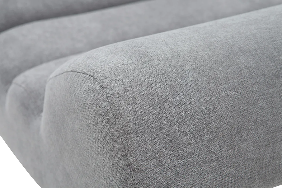 Miliboo Design-Sessel grauer Samteffekt und schwarzes Metall TAYLOR* Design-sessel|Sessel