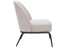 Miliboo Design-Sessel im beigen Samtdesign mit schwarzem Metallfuß BREGO* Design-sessel|Sessel