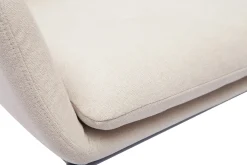 Miliboo Design-Sessel im beigen Samtdesign mit schwarzem Metall MAXINE* Design-sessel|Sessel
