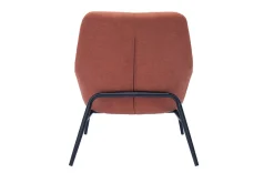 Miliboo Design-Sessel im terracottafarbenem Samtdesign mit schwarzem Metall MAXINE* Design-sessel|Sessel