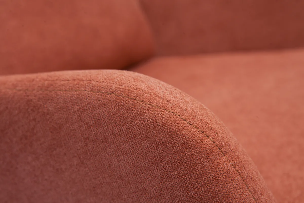 Miliboo Design-Sessel im terracottafarbenem Samtdesign mit schwarzem Metall MAXINE* Design-sessel|Sessel