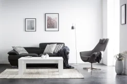 Miliboo Design-Sessel Polyester Dunkelgrau Aluminium-Sternfuß AMADEO* Design-sessel|Sessel