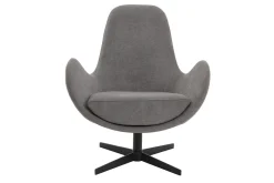 Miliboo Design-Sessel Samteffekt Grau ANDY* Design-sessel|Sessel