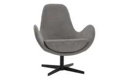 Miliboo Design-Sessel Samteffekt Grau ANDY* Design-sessel|Sessel