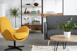 Miliboo Design-Sessel Samteffekt Gelb ANDY* Design-sessel|Sessel