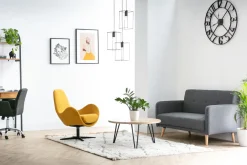 Miliboo Design-Sessel Samteffekt Gelb ANDY* Design-sessel|Sessel